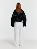 EENK YURINA Pleated Denim Pants - White