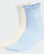 ADIDAS ADIDAS Ruffle Quarter Socks Size