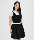 MIXXO MIXXO T-Shirt Shirring Layered Short Sleeve