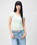 MIXXO MIXXO Scoop Neck See-Through Knitwear (C, S)