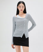 MIXXO MIXXO T-Shirt Unbald Striped Long Sleeve