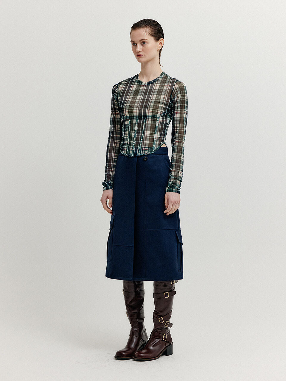EENK EENK Cargo Wrap Skirt - Navy