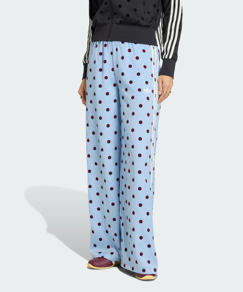 ADIDAS ADIDAS Satin Polka Dot Wide Leg Pants - Size