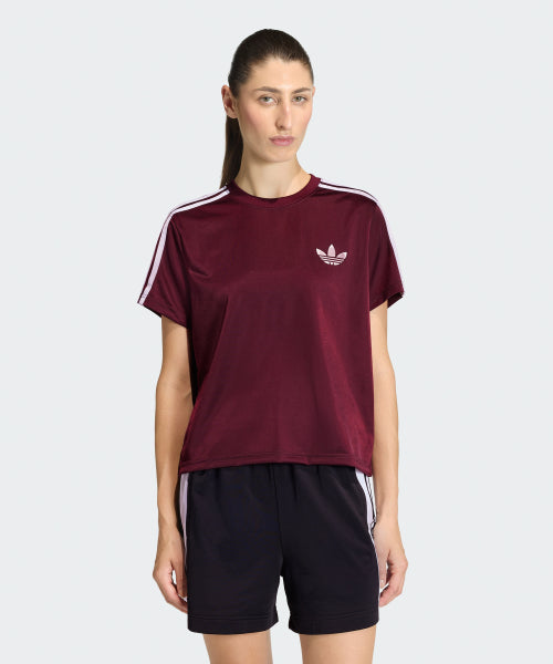 ADIDAS ADIDAS T-Shirt Maroon:White - Size