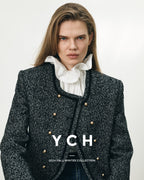 YCH SLIT MIDI SKIRT GREY (W24SK6071GY)