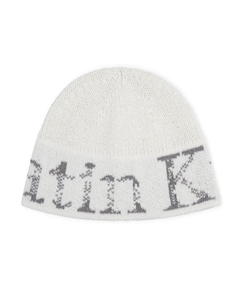 MATIN KIM MATIN KIM Cracked Logo Light Bucket Beanie