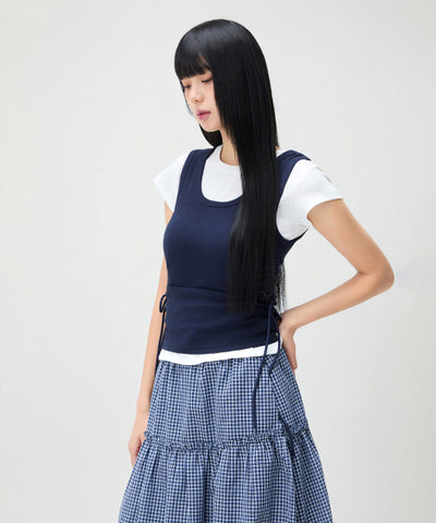 MIXXO T-Shirt Shirring Tank Top