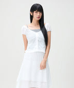 MIXXO MIXXO Eyelet Flee Blouse - C