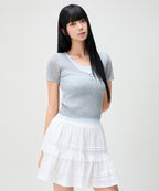 MIXXO MIXXO Layered Short Sleeve Knit - Size C
