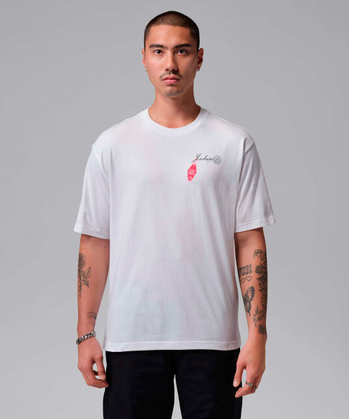 NIKE Nike Jordan Graphic T-Shirt M - White: Infrared 23