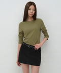 MUSINSA STANDARD WOMAN MUSINSA STANDARD WOMAN T-Shirt Flexible Crew Neck [Sage]