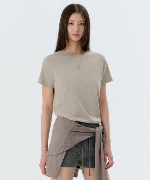 MUSINSA STANDARD WOMAN MUSINSA STANDARD WOMAN T-Shirt Greyish Beige