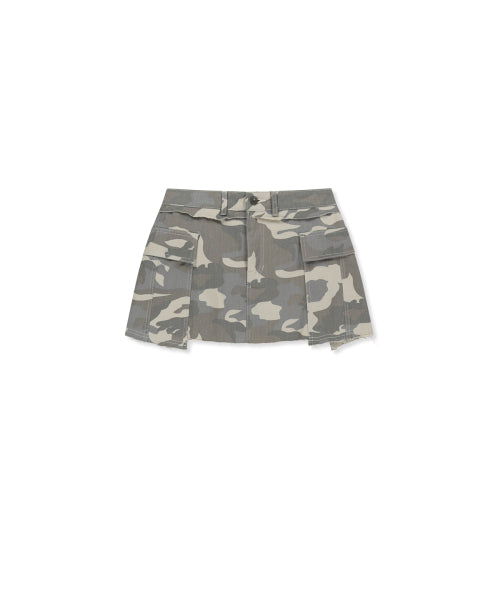 MATIN KIM MATIN KIM Cargo Mini Denim Skort in Beige