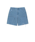 MATIN KIM MATIN KIM Heringbone Raw Cut Denim Shorts