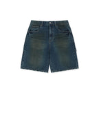 MATIN KIM MATIN KIM Carpenter Bermuda Denim Pants in Blue