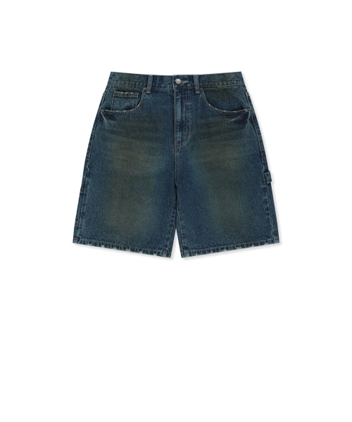 MATIN KIM MATIN KIM Carpenter Bermuda Denim Pants in Blue