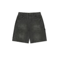 MATIN KIM MATIN KIM Carpenter Bermuda Denim Pants in Charcoal