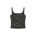 MATIN KIM MATIN KIM SQUARE NECK CROPPED TANK TOP (Charcoal)