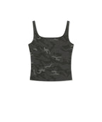 MATIN KIM MATIN KIM SQUARE NECK CROPPED TANK TOP (Charcoal)