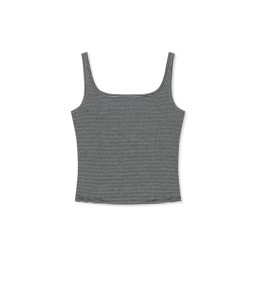 MATIN KIM MATIN KIM SQUARE NECK CROPPED TANK TOP