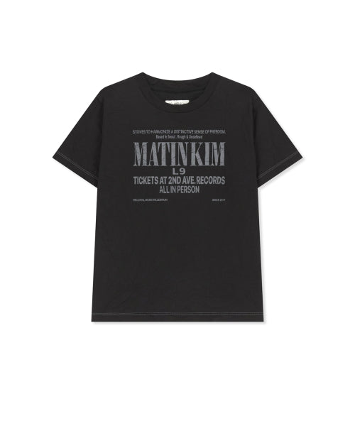 MATIN KIM MATIN KIM T-Shirt Crease Top (Black)