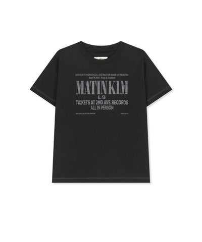 MATIN KIM T-Shirt Crease Top (Black)