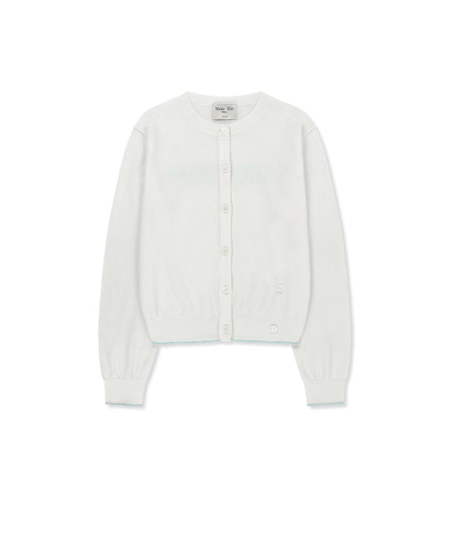 MATIN KIM MATIN KIM Sheer Cardigan for Women in White