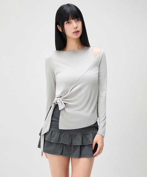 MIXXO MIXXO T-Shirt Slit Wrap Long Sleeve