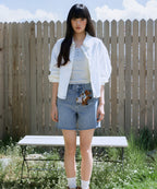 MIXXO MIXXO Denim Three-Quarter Shorts S