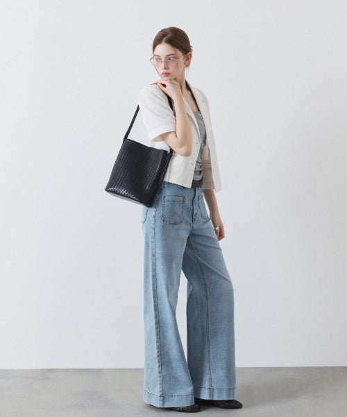 MIXXO MIXXO Pocket Wide Flare Denim Pants
