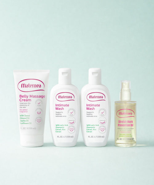 MATERMEA Maternea Pregnancy/Maternity D-Line Care Gift Set (2 Feminine Cleanser + 1 Belly Cream + 1 Firming Oil)
