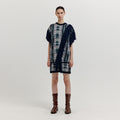 EENK EENK XOLIVIA Jacquard Wrap Knit Skirt - Navy Multi