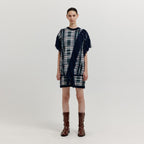 EENK EENK XOLIVIA Jacquard Wrap Knit Skirt - Navy Multi