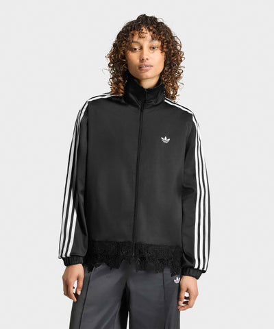 ADIDAS Satin Lace Firebird Loose Track Top - Size