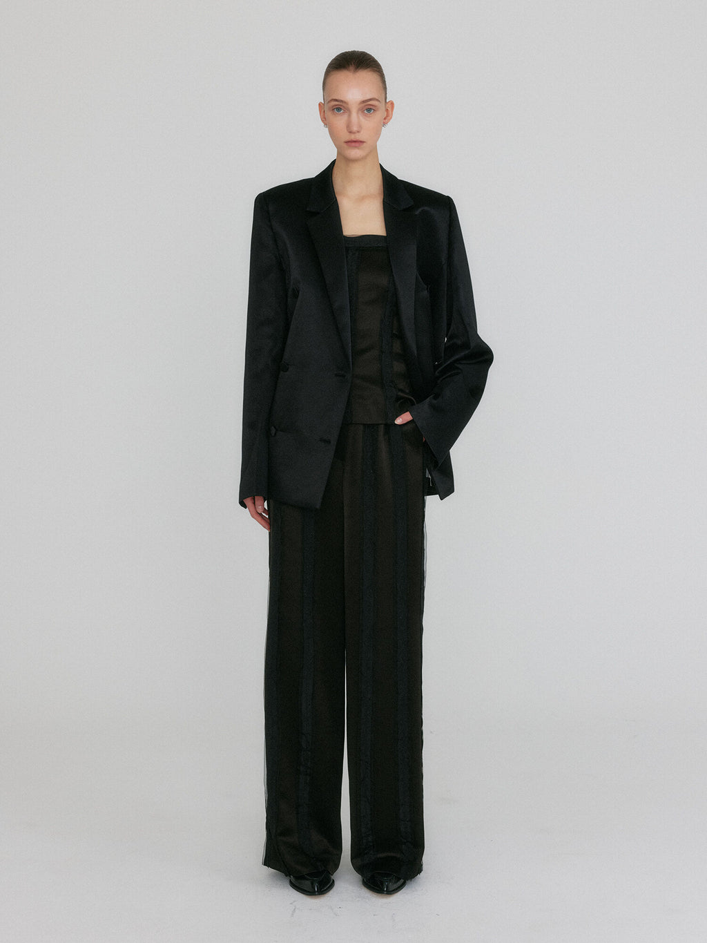 EENK ZEL Double-Breasted Blazer - Black