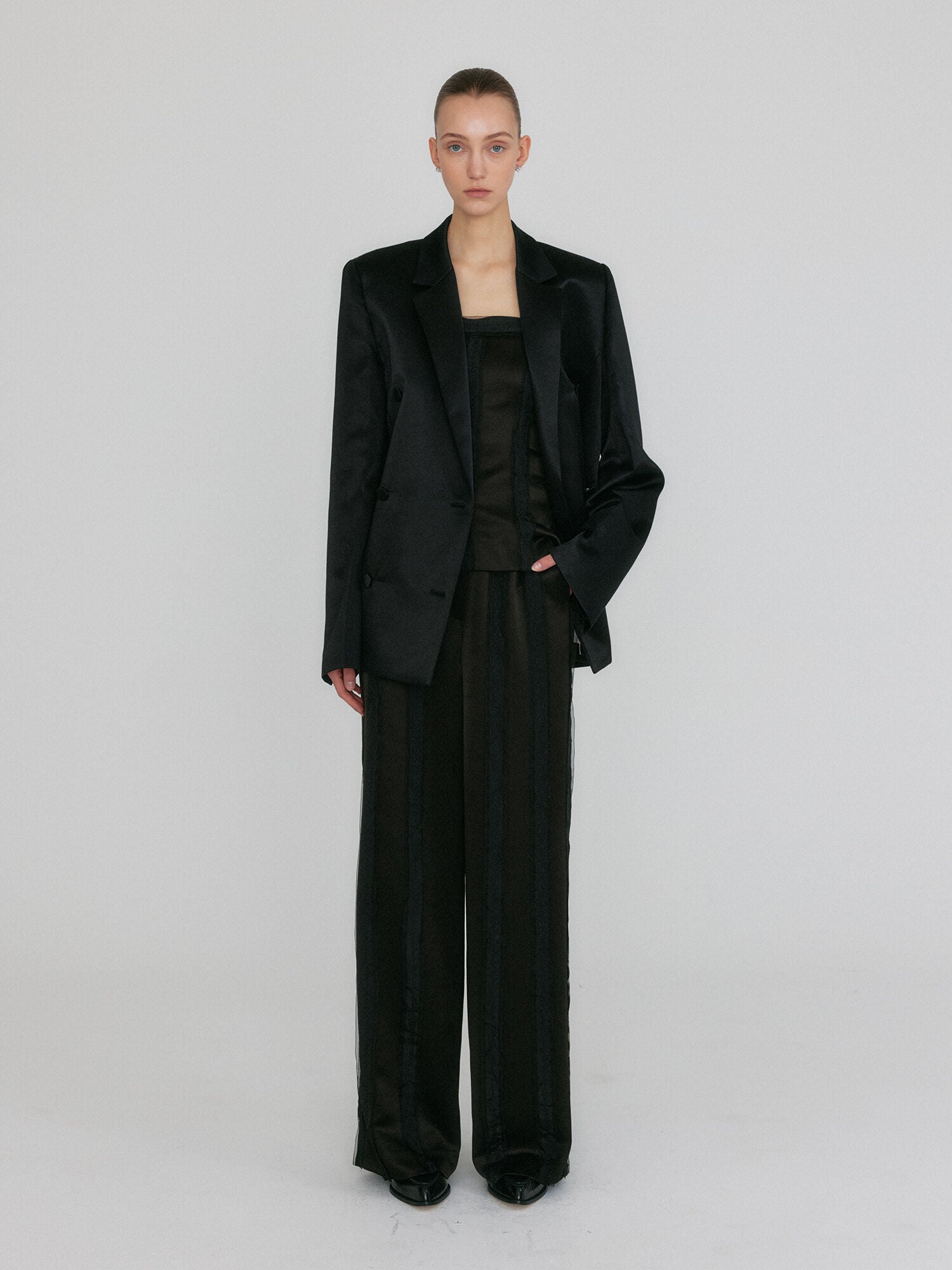 EENK ZEL Double-Breasted Blazer - Black