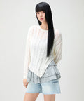 MIXXO MIXXO Slit See-Through Pullover S