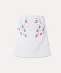 MIXXO MIXXO Flower Embroidery Half Apron - C