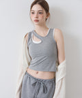 MIXXO MIXXO Cut-out Cap Tank Top