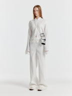 EENK YENIZ Lace-trim Pants - White
