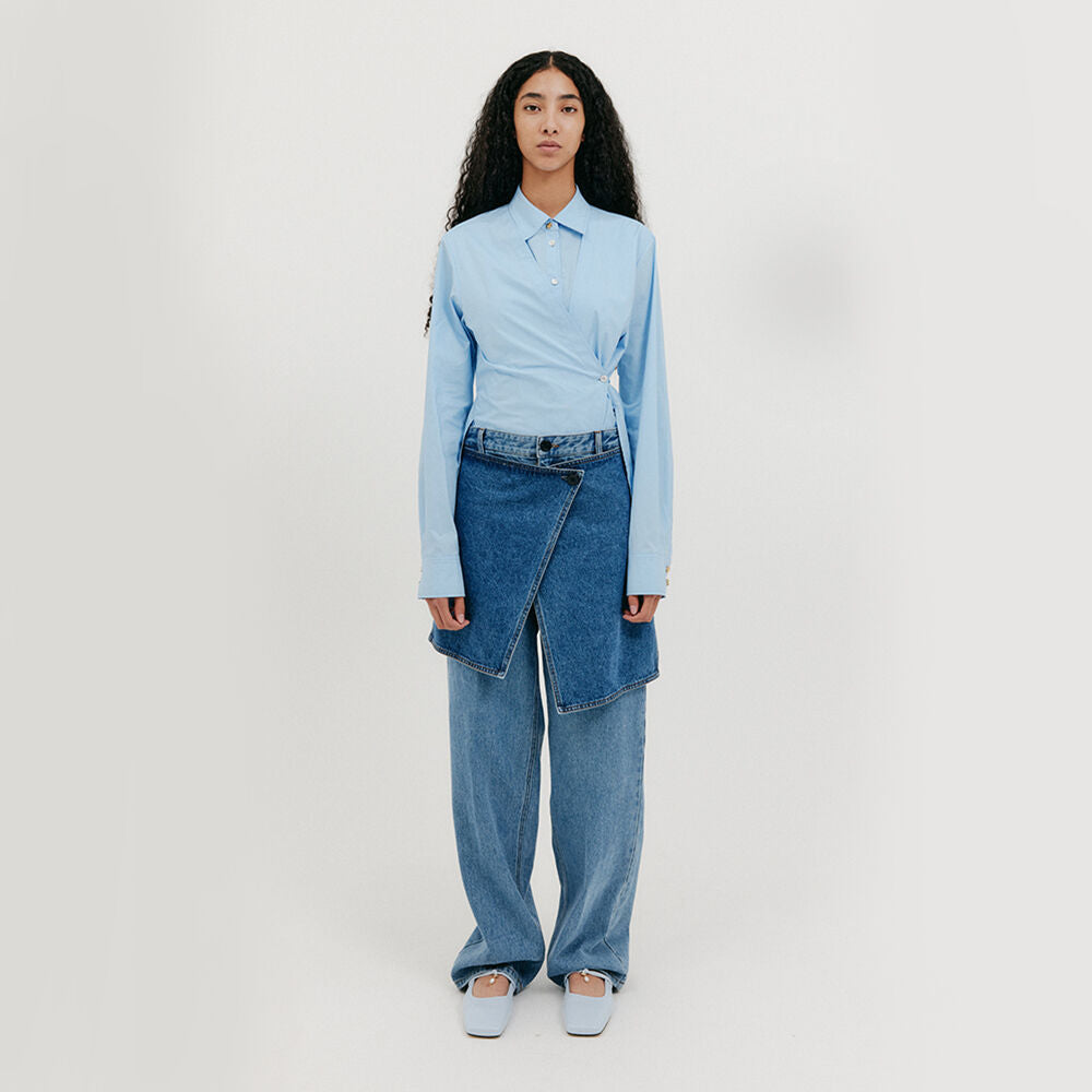 EENK Layered Denim Pants - Blue