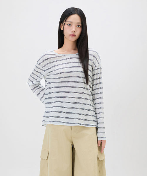 MIXXO MIXXO T-Shirt Striped Long Sleeve