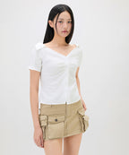 MIXXO MIXXO Shirring off-shoulder blouse Shirt