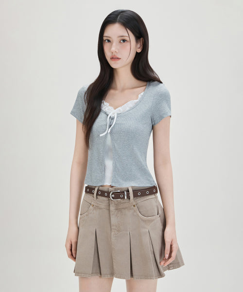 MIXXO MIXXO T-Shirt Frill Tank Top Cardigan S