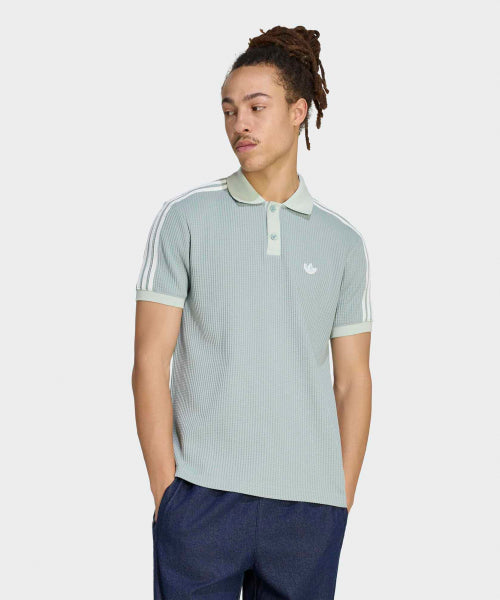 ADIDAS ADIDAS Waffle Knit Polo Shirt - Wonder Sage