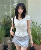 MIXXO MIXXO Frill Cap Sleeve Blouse S