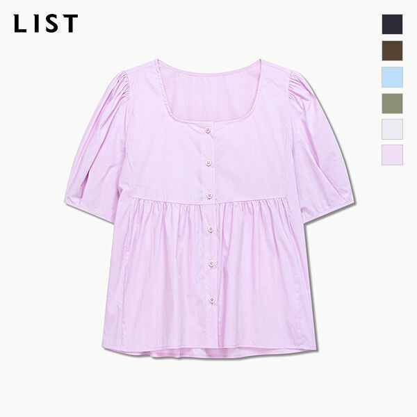 LIST Cotton puff shirring blouse_TWWBLQ62010