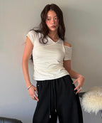 MIXXO MIXXO T-Shirt Uncut Layered Short-Sleeved C