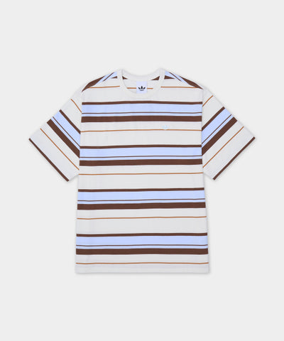 ADIDAS Summer Glow Stripe Tee - White
