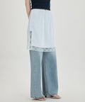 MIXXO MIXXO Satin Lace Midi Skirt